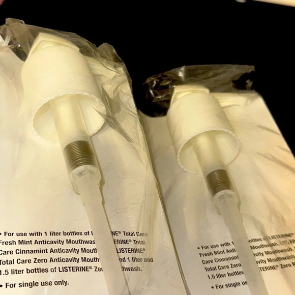 NWT Listerine Bottle Plastic Dispensing PUMP Reusable (1 Unit) SEALED! White - Picture 3 of 3